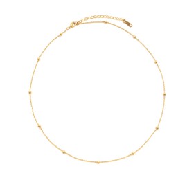 Choker - Gargantilla - 90s - Choker diseño bolita o flecha - Chapa de oro Premium - Ajustable - Tutti Joyería Artesanal (Bolita)