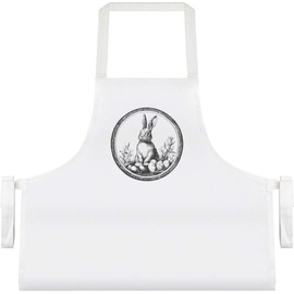 Azeeda 'Easter Bunny with Eggs in Circle Frame' Unisex Cooking Apron (AP00077898)