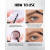 2-in-1 Eyebrow Gel Waterproof, Brown Eyebrow Gel Tint & Transparent