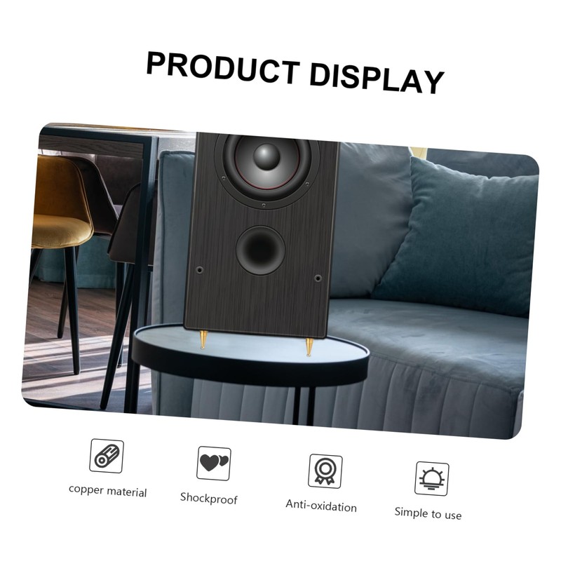 Operitacx 4Pcs Speaker Spikes Copper Feet Isolation Stands for Audio