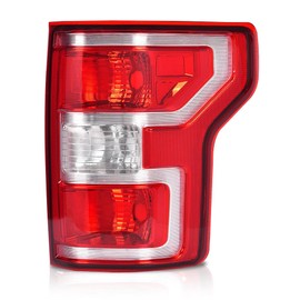 G-PLUS Rear Tail Light Compatible with 2018 2019 2020 Ford F150,Left Driver Tail Lamp W/o Bulbs & Wiring Harness,Red Lens Chrome Housing Luces Traseras JL3Z13404H, FO2801265 Rear Brake Lamps Assembly