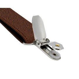 trilece Brown Suspenders for Boys Kids Girls and Toddlers Baby - Adjustable Elastic 1 inch Wide Y Shape Suspender Strong Clips (6 Years to 5 Feet Tall, Brown)