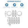 PDKLIN for Jeep JK Front Grille Inserts & Headlight Cover