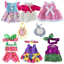 JING SHOW BUSSINESS Baby Doll Clothes - 6 Sets Girl Doll Clothes Dress for 10 -12 Inch Doll, Baby Doll Clothes - Doll Outfits Accessories for Baby Doll Girl