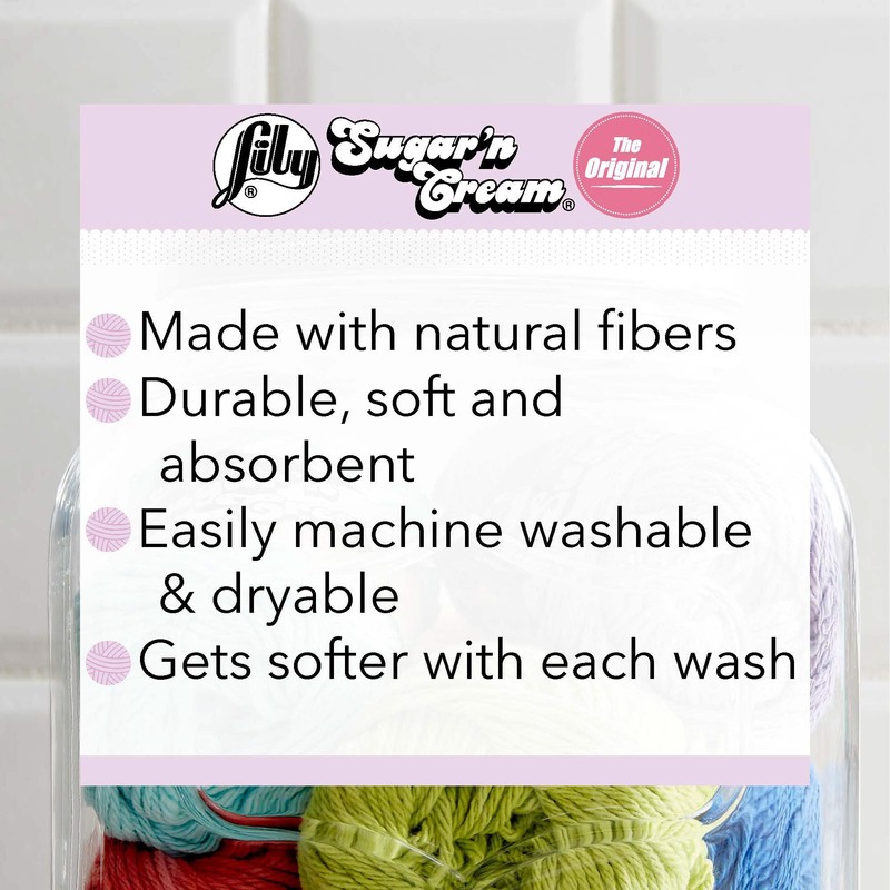 Lily Sugar N Cream Cones Orchid Yarn - 1 Pack