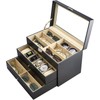3 Layers 12 Slots Watch Boxes and Pieces Eyeglasses Sunglasses