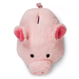 FABNY JUMBO Plush Piggy Bank Baby Pink Pig Soft Huggable 9”x9”x11”