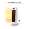 Comfort Zone 1,500W Ceramic Tower Space Heater with Remote, Backlit