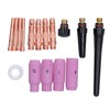 16 Pcs Welding Torch Accessories Ceramic Nozzle Pressure Cap Collets