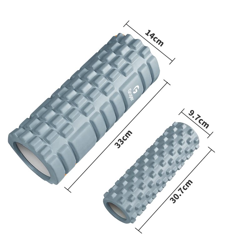 Gruper Foam Roller, Myofascial Release, Set of 2, Large and