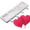 1 Pack Cute Diamond Heart Shape Popsicle Molds Silicone Ice