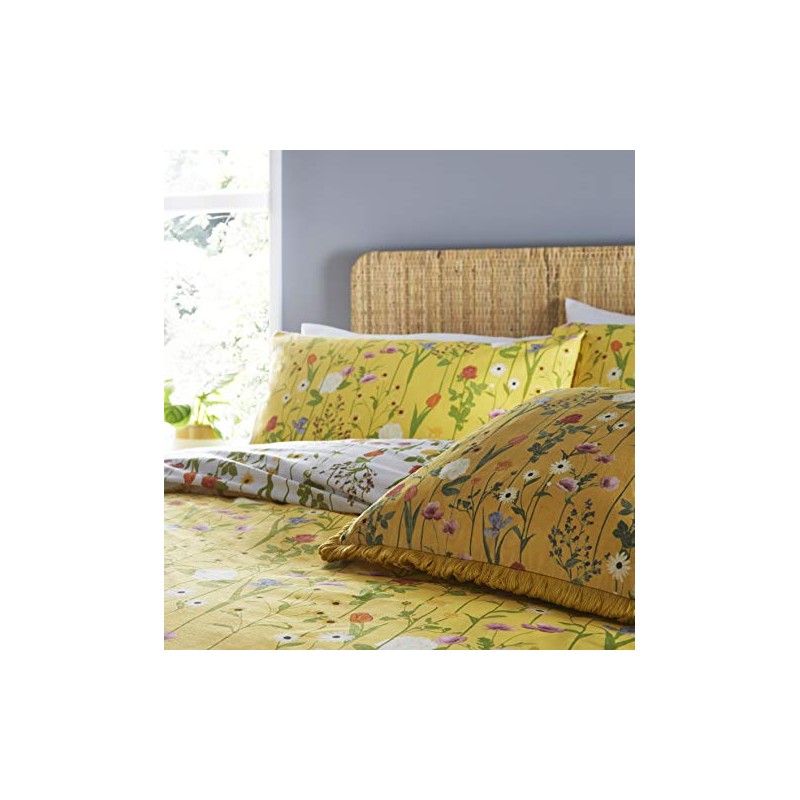 furn. Fleura Cushion Cover, Polyester, Ochre, 50 x 50cm