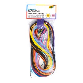 Baker Ross Folia 731100 - Kit da 100 cordoncini intrecciare , Modelli/Colori Assortiti, 1 Pezzo