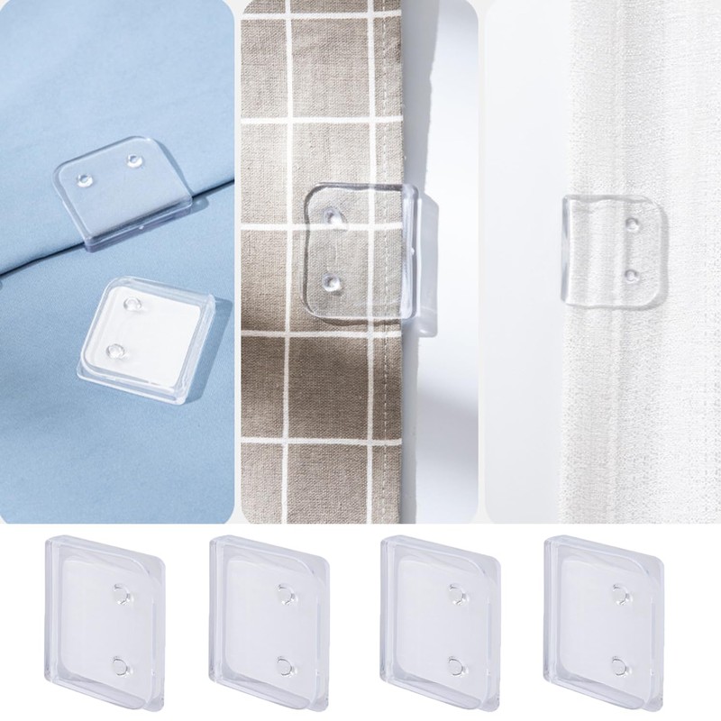 UtySty 4 Pack Shower Curtain Liner Clips Shower Splash Guard