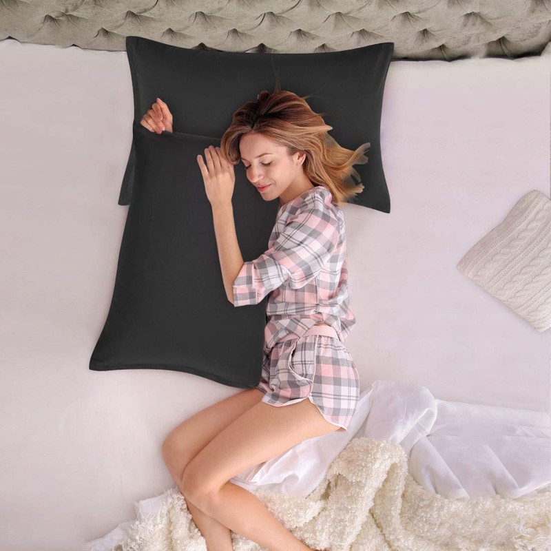 PiccoCasa Zippered Pillowcases, 100% Brushed Microfiber Polyester Pillow Case Cover,