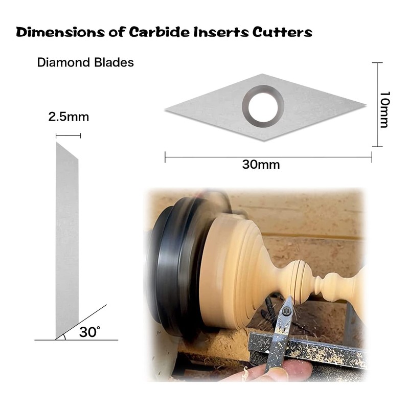 GothicBride Indexable Cutting Inserts Turning Tool Set 10 Pieces 12