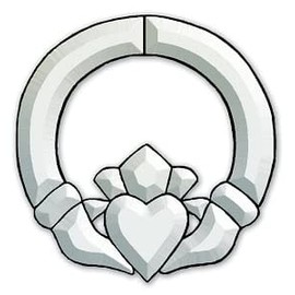 Large Irish Claddagh Bevel Cluster