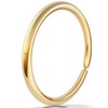 Gold Helix Hoop - Handmade 8mm Hoop - Hypoallergenic Dainty