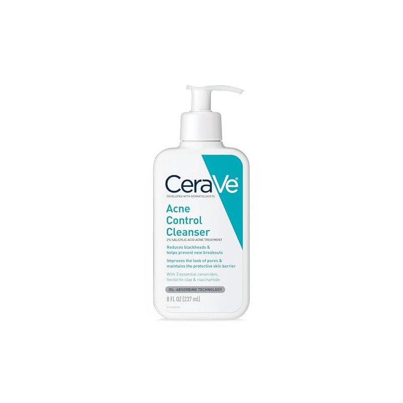 CeraVe | Limpiador Jabón Espuma limpiadora para Acné | Control