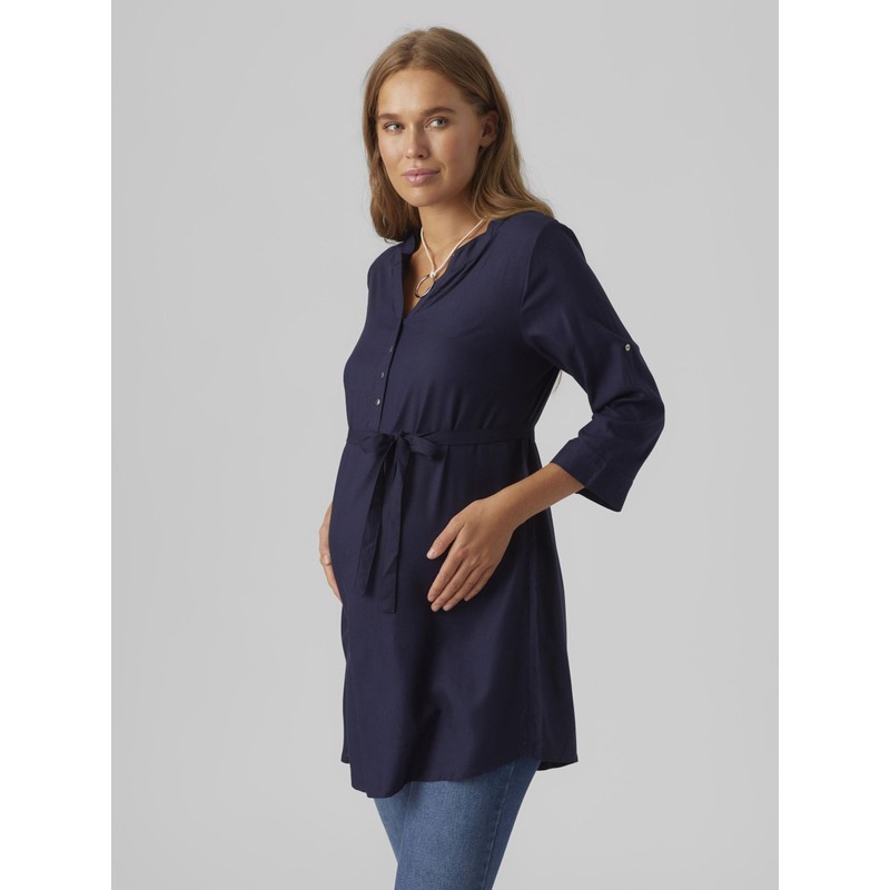 MAMALICIOUS Damen Mlmercy 3/4 Woven Tunic Noos Eco A. Tunika