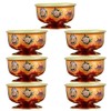 Ciieeo 7pcs Feng Shui Alloy Offering Bowl - Worship Cup,