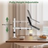 UPGRAVITY White Laptop Desk Mount with Vented Tray for Notebook
