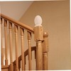 OUNONA Wood Carved Post Topper Finial: 3.14inch Wooden Finial for