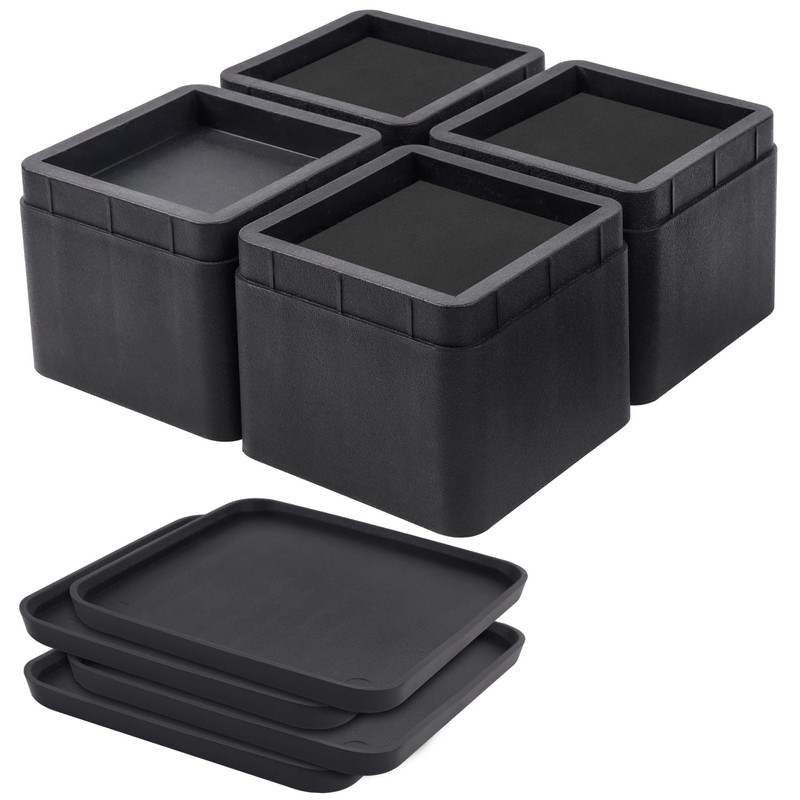 BTSD-home Adjustable Bed Risers 3 or 6 Inch - Heavy