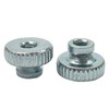 30Pcs Knurled Thumb Nuts,M3 High Head Through Hole Round Knurled