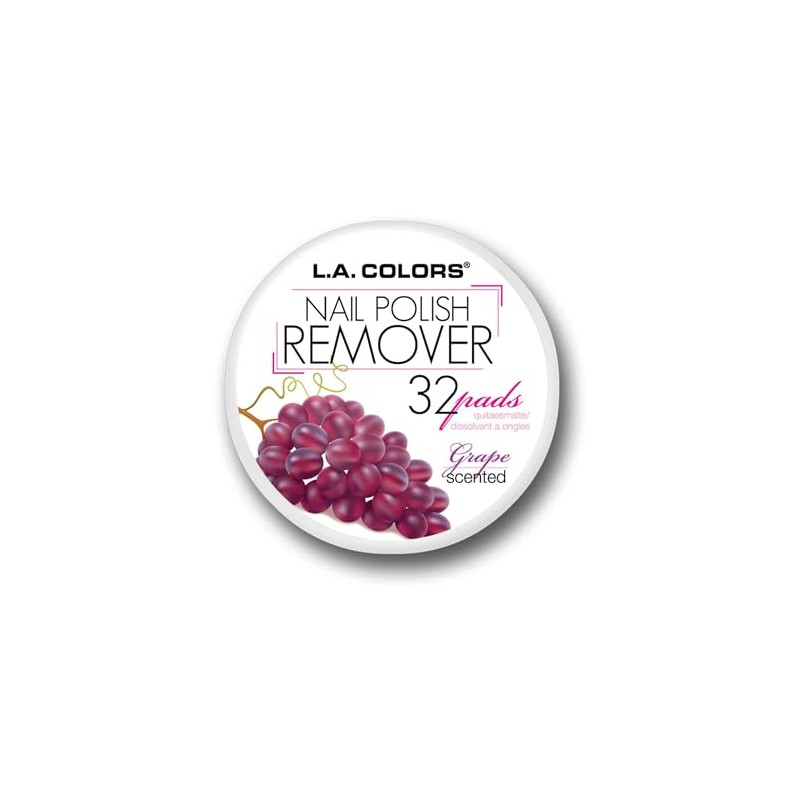 L.A. COLORS Nail Polish Remover, Grape Scent CNR963