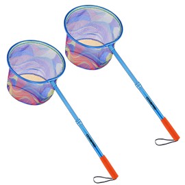 Kids Fishing Net, Telescoping Bait Net, Minnow Net, Butterfly Net - 11.4" Net Depth, Handle Extends to 30" for Easy Catch and Release
