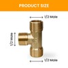 Brass Pipe tee 1/2" male x 1/2" male x 1/2"