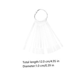 PACKOVE 50pcs Fan-Shaped Nail Art Display Cards Nail Tips for Manicure Colors Practice Polish Sample Plates for Salon and DIY Use