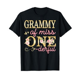 Grammy Of Little Miss Onederful 1st Birthday Family Party T-Shirt