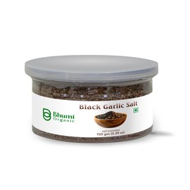Black Garlic Salt -Sea Salt -Natural,Unrefined -For Food & Cocktails -Culinary Use (150 gm)