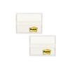 Post-it Tabs, 2 in Solid, White, 12 Tabs/On-The-Go Dispenser, 2