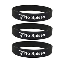 Butler & Grace No Spleen Silikon Medizinische Armband. Notfall Armband fur Herren Damen 8 zoll 202 mm (1 Armband - Schwarz, 202) (Set Of 3 - Black) (1 Band Only-Black) (Set Of 3 - Black)