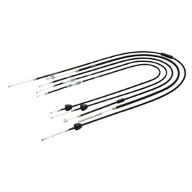 Set of 5 Bowden cables – black – KR51 / 1, starter – total length 87 mm, rear brake bowden cable – external lever