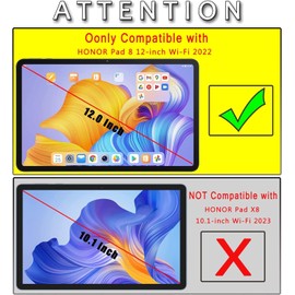 ROISKIN For Honor Pad 8 12 Inch Case 2022 for Children, Robust Shockproof Case with Screen Protector & Rotating Stand & Shoulder Strap & Pen Holder, Blue