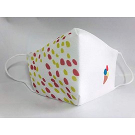 Reusable Mask, White, Printed, Original, Fun, Colorful