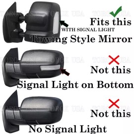 Torox For 2016-2023 2024 Nissan Titan XD Towing Mirror COVERS w/TSH QAK GLACIER WHITE