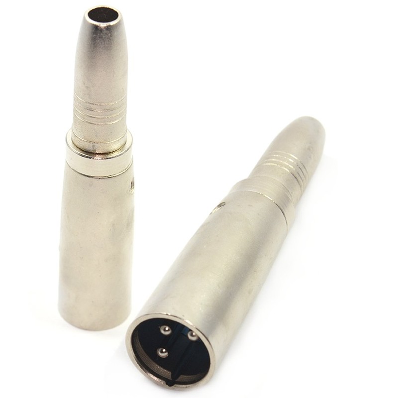 kenable XLR Male Pins to 6.35mm Mono Jack Socket Adapter