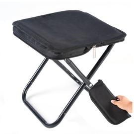 usouioo Camping Stool 12 Inch Portable Folding Stool with Carry Bag Weight Load 220lbs Portable Stool for Camping Fishing Hiking BBQ