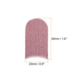 MECCANIXITY Mobile Gaming Finger Sleeve Controller Finger Thumb Sleeve Gloves Pink/White, Carbon Fiber Anti-Sweat Breathable, for Mobile Phone Game, Pack of 20