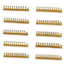 Mini Cube Price Tag, 10 Sets Price Display Cubes, Adjustable 3D Metal Price Cube Kit for Jewelry Watch Ring Shop Price Display - Gold/GBP