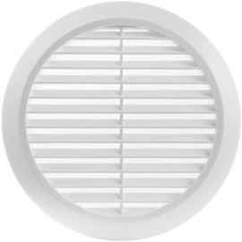 ECOPRO VENT White 6" Inch Round Ventilation Grille with Insect mesh. (Duct 6Ø / Grille 7Ø) Ventilation Applications. Indoor and Outdoor Vent Cover. Available 3 Sizes / 4 Colors.