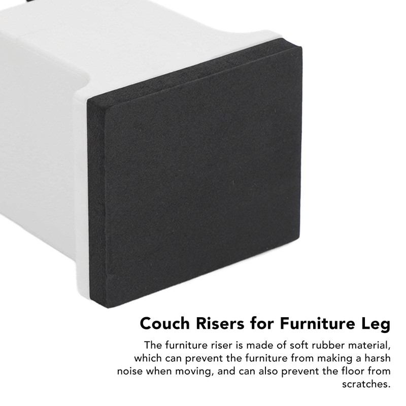 lyrlody Raised Bed Blocks, 4pcs Adjustable Furniture Risers with Screw