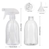 Bynccea Empty Clear Plastic Spray Bottles 13.5oz/400ml Adjustable Nozzle Mist/Stream