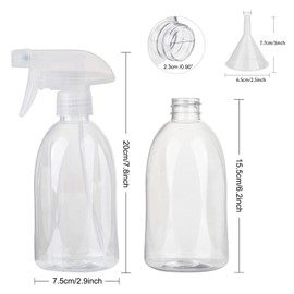 Bynccea Empty Clear Plastic Spray Bottles 13.5oz/400ml Adjustable Nozzle Mist/Stream Water Spray Bottle Heavy Duty Spraying Bottles Plant Mister Spray Bottle for Cleaning Solutions, Plants, Hair