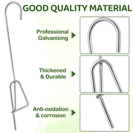 Blulu 10 Pcs 7.6 Inch Orchid Hanger Clip on Pot Hanger for Orchids Metal Wall Pot Hooks for Indoor and Outdoor Vertical Garden Plants